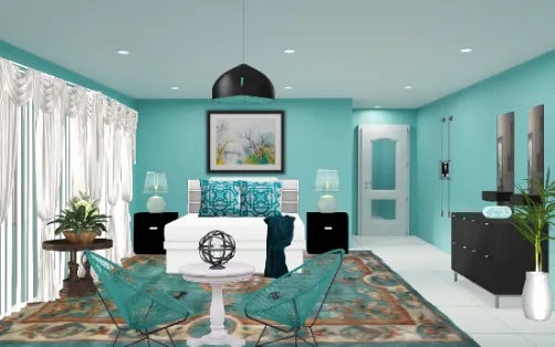 Light green bedroom