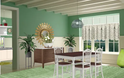 Green dining room