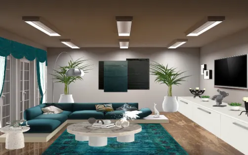 Blue green living.....,..