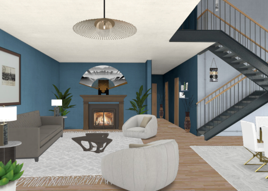Blues and grays Design Rendering