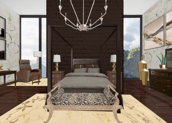 Bedroom with view Design Rendering