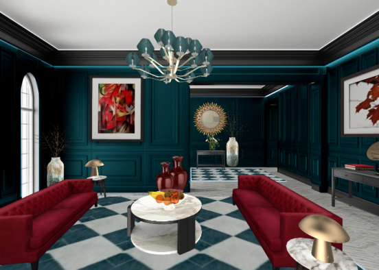 #Red  #green #glamour Design Rendering