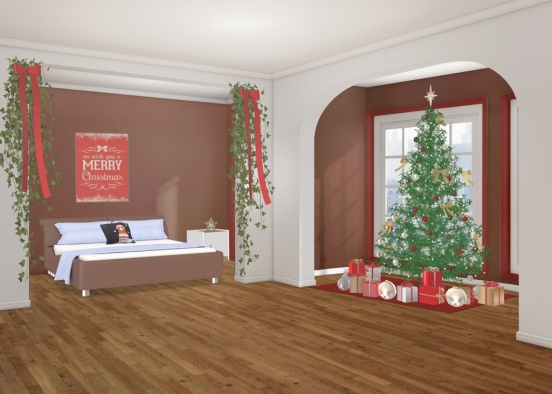 Christmas Music Bedroom Design Rendering