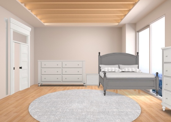 neutral bedroom Design Rendering
