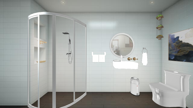 Bathroom simple Design Rendering