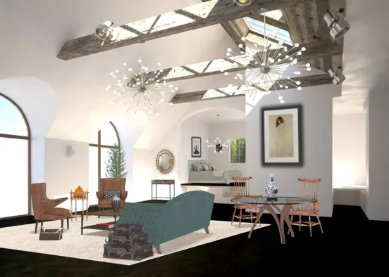 chic loft apartment  Design Rendering