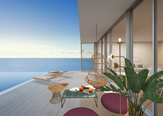 Exterior by the beach Design Rendering