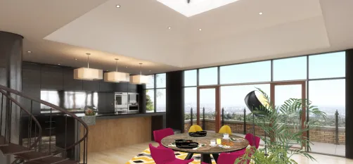 Dining room studio style kitchen 
