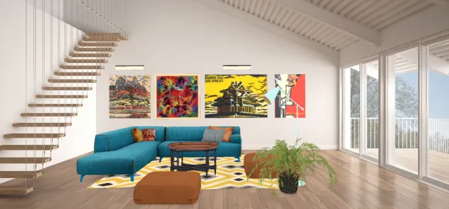 Colorful living room