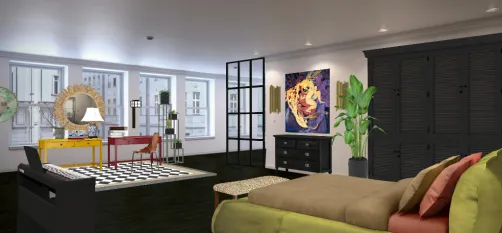 Bedroom in black