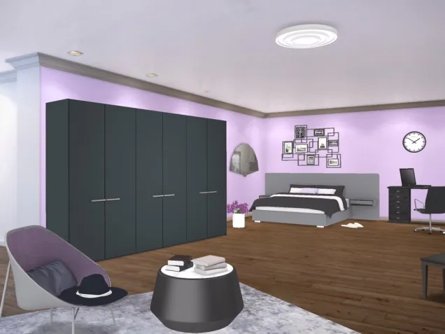 Lavender & Grey bedroom