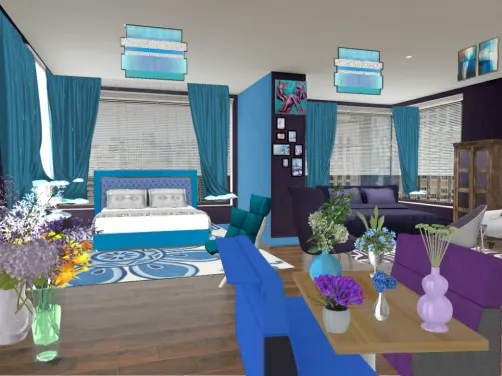 Blue and purple