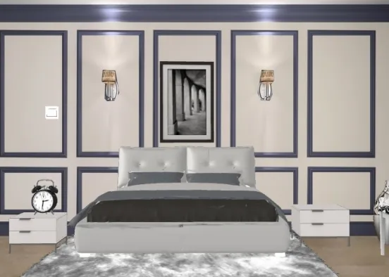 Neutral shades Single Bedroom  Design Rendering