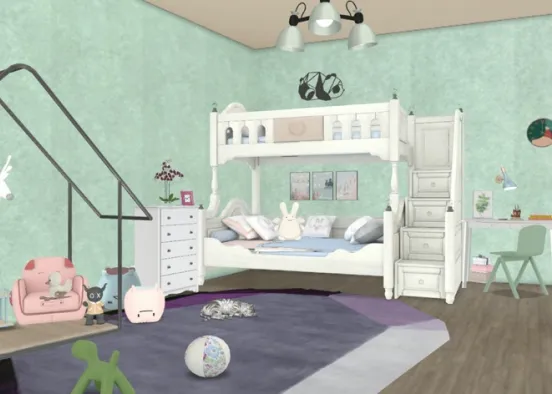 baby room 2-girl’s  Design Rendering