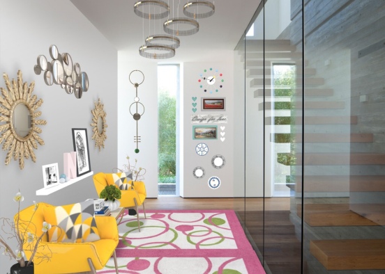 My cute and lovely hallway and entrance. Design Rendering