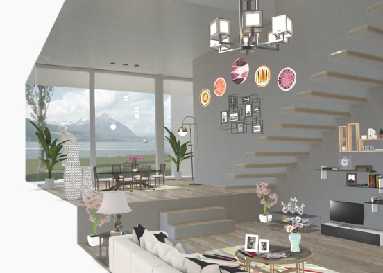 Vacation house with a seaview dining area Design Rendering