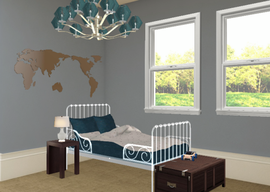 Little boys mature bedroom Design Rendering