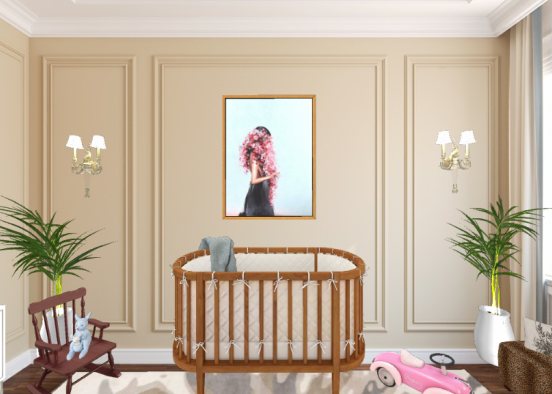Sweet Baby room Design Rendering