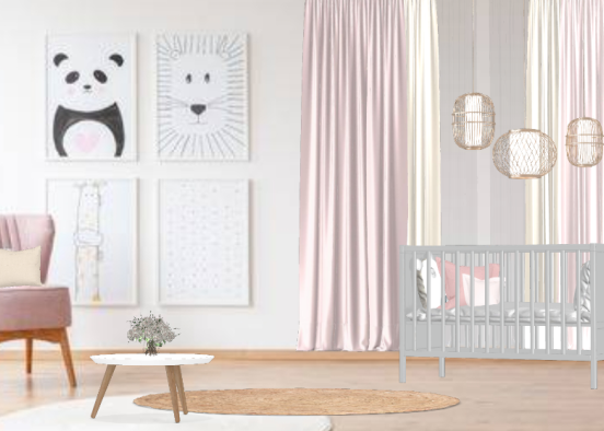 Chambre de bébé cocooning 🍼🌬🌫 Design Rendering
