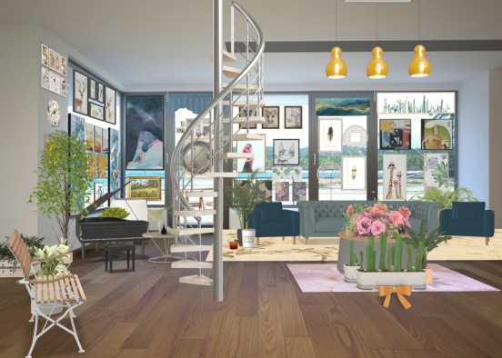 Art Living Room 🦚 Design Rendering