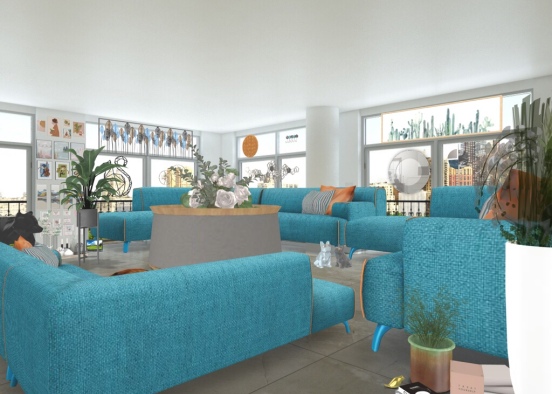 Penthouse Living Room 💕 Design Rendering