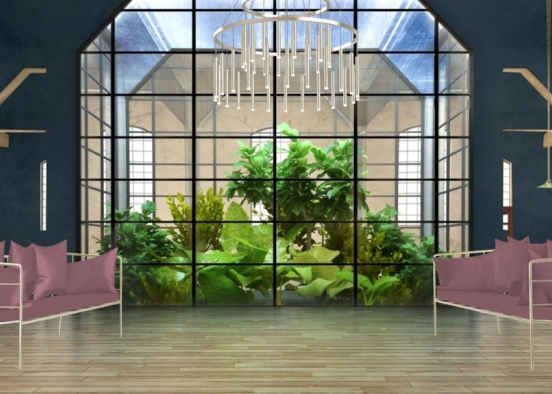 plant meditation room Design Rendering