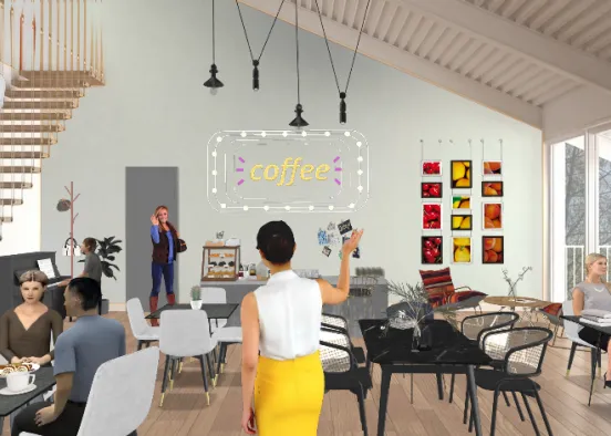 nearby cafe Design Rendering