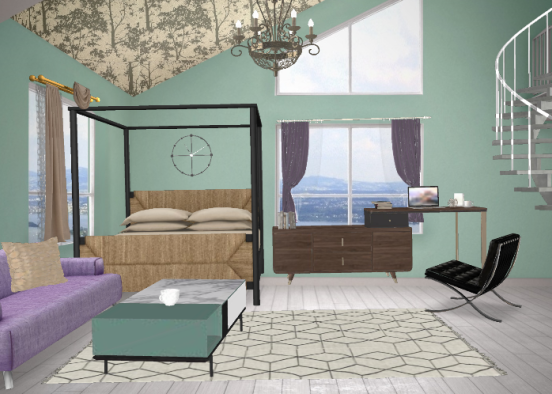 Bed room🌜 Design Rendering