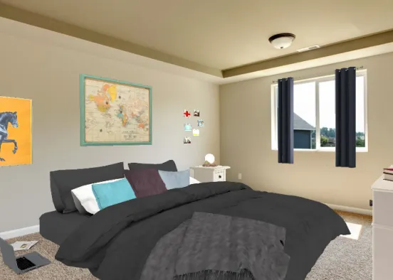 Apartment Bed Design Rendering