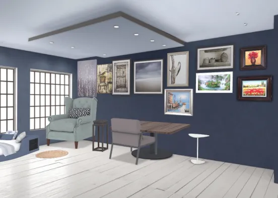 office at home  Design Rendering