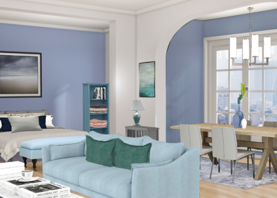 Blue apartment Design Rendering