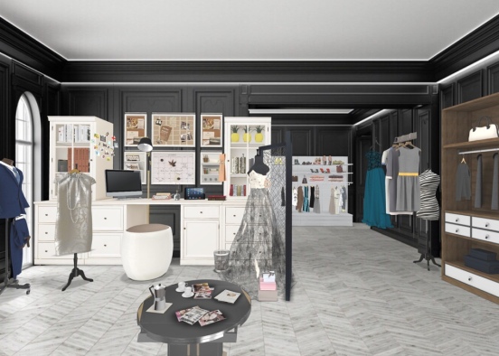 fashion designer’s office and shop  Design Rendering