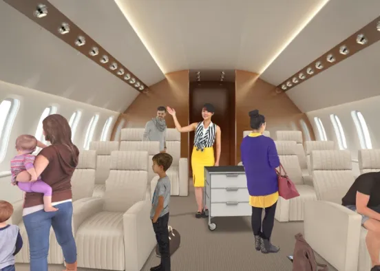 climb on board and enjoy the flight you will be sitting in first class today Design Rendering
