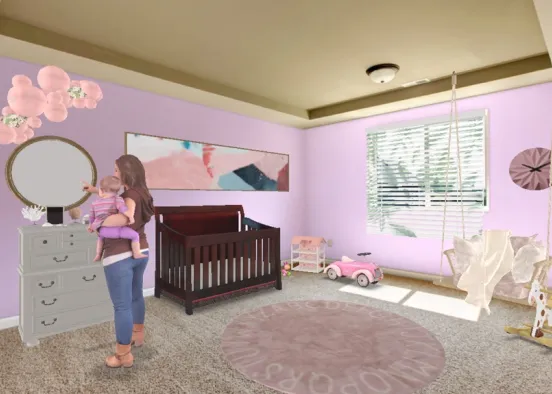 cute baby’s room I am not very good at this but I tried Design Rendering