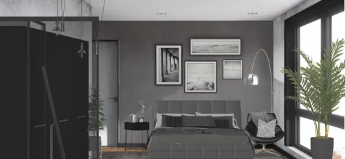 quarto preto moderno 