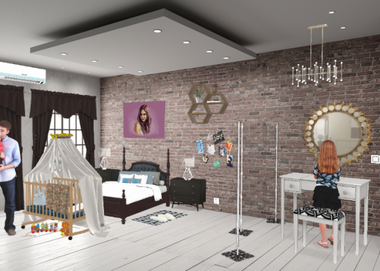 Bedroom with baby 🙂 Design Rendering