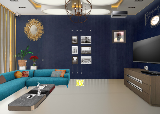 Living room( simple)  Design Rendering