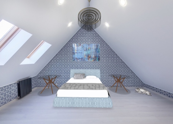 cute blue room Design Rendering