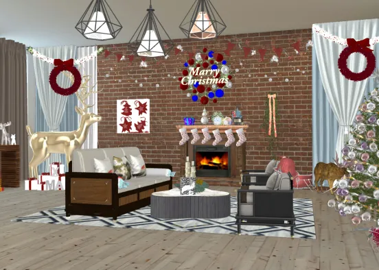 Christmas interior Design Rendering