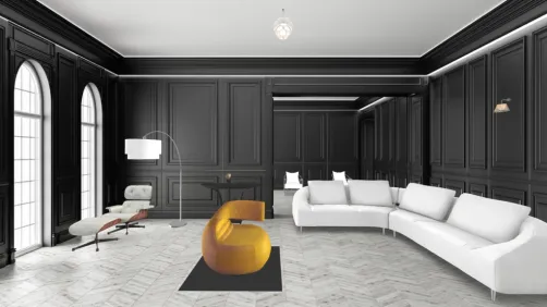 black livingroom 
