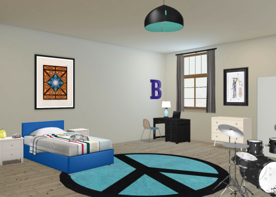 Bens bedroom Design Rendering