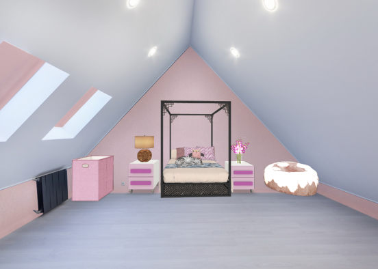 Girls bedroom Design Rendering