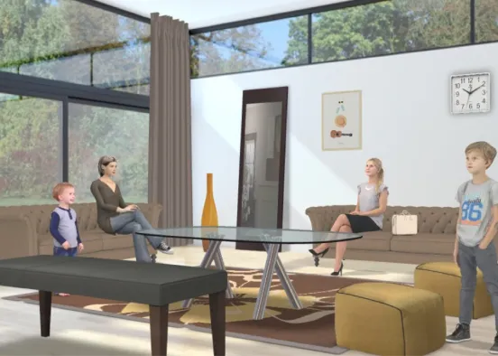 Living Room Design 👑 Design Rendering