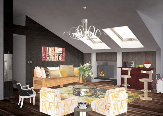 A FUN ROOM FOR ENTERTAINING  Design Rendering