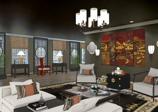 Manhattan Chinese Apartment Design Rendering