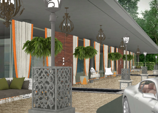Luxe Hotel Entrance Design Rendering