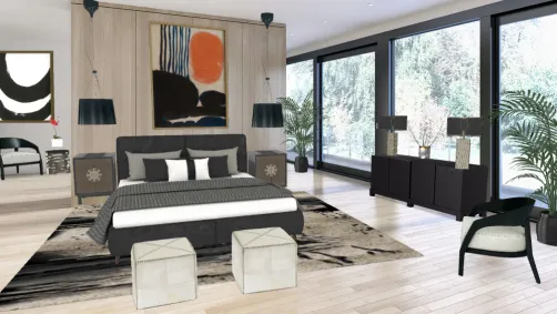 Black bedroom