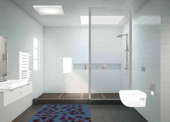 Light bathroom Design Rendering