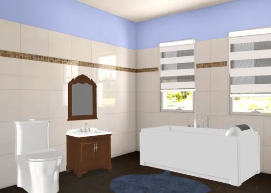 the glam bathroom  Design Rendering