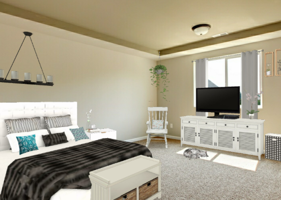 Peaceful Bedroom Design Rendering